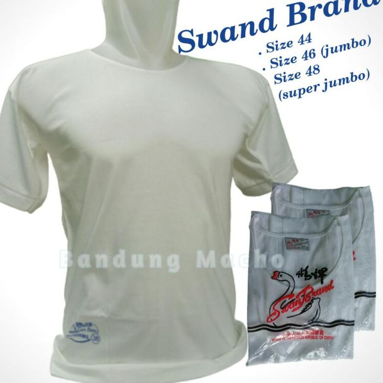 kaos oblong pria big size 44,46,48/pakaian dalam pria swan brand ‑ BRT.15Ja23ᵂ