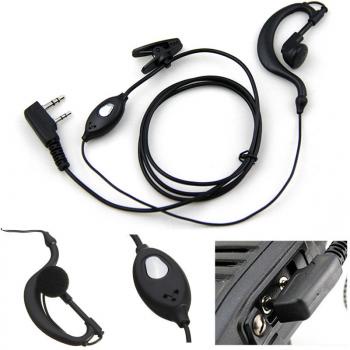 Headset Earphone Handsfree Walkie Talkie Earplug Radio Fleksibel / Walkie Talkie Headset Earphone Suara Keras Jernih Lembut Anti Bising Praktis Dengan Jepit Ht / Headset Walkie Talkie Mic Radio Kenwoard Radio Headset Universal / Earphone Radio Komunikasi