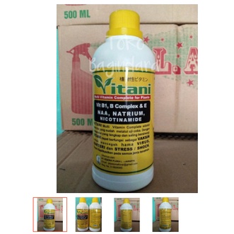 Pupuk Vitani 500ML Kandungan : Vitamin B1, Vitamin B Complex, Vitamin E, Vitamin D dll