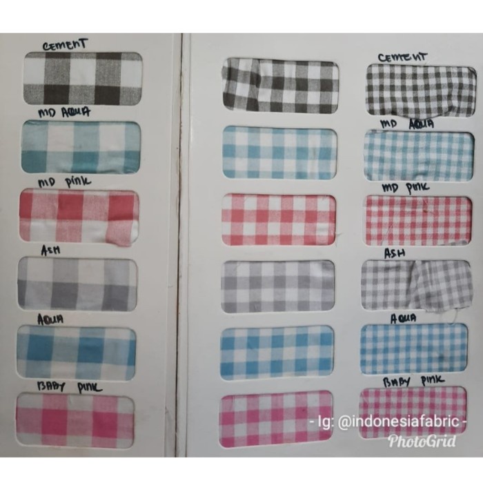 Kain Kain Katun Jepang Japan Design Motif Kotak Kotak / Catur Small