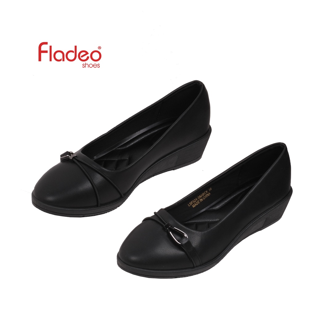 Fladeo A23/LSF524-2AH /Sepatu Wedges Formal Pantofel Wanita