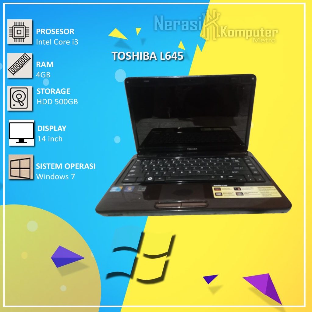 Ready Laptop Second TOSHIBA L645