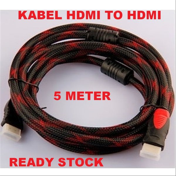 Kabel HDMI Full HD Serat Jaring 1.5M 5M High Quality