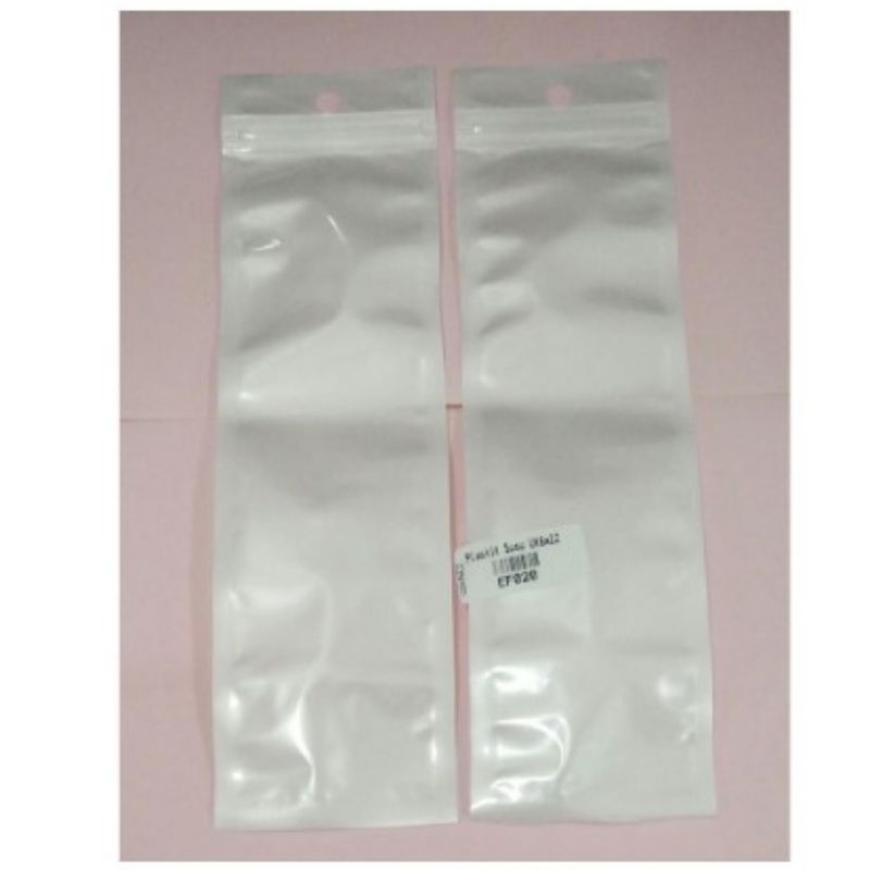 Plastik Klip Susu 6x22 Cm (Isi 100) Ziplock Putih Packing Plastic Clip Zipper