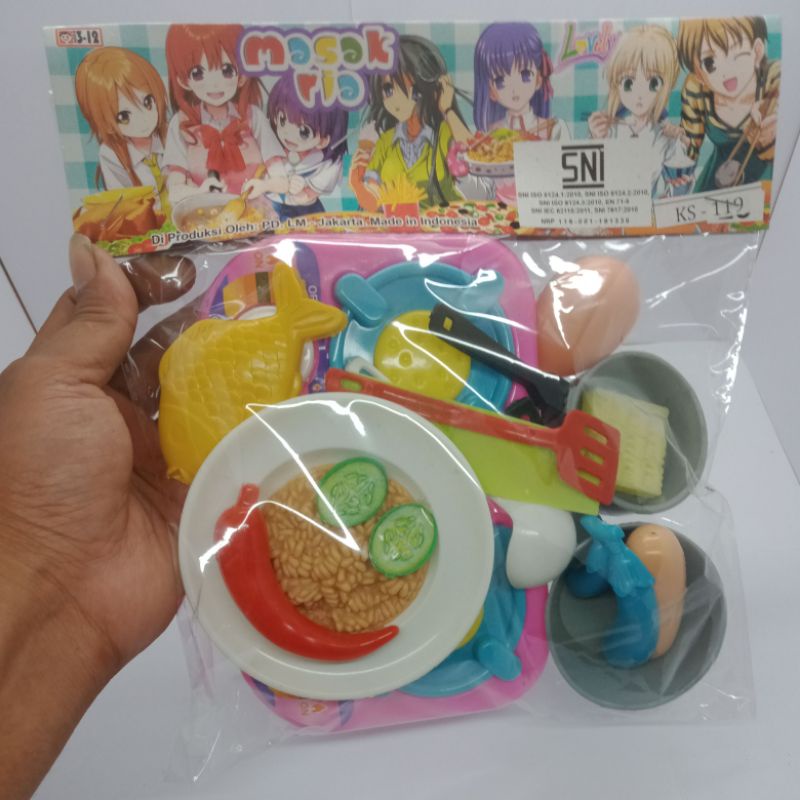 JUAL KS119 MAINAN ANAK PEREMPUAN MASAK MASAKAN NASI GORENG GROSIR