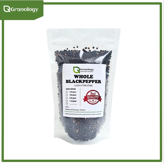 Lada Hitam Utuh / Whole Blackpepper (250 gram) by Granology