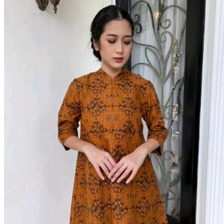 Tunik Batik Sogan - Tunik Wanita Murah Katun