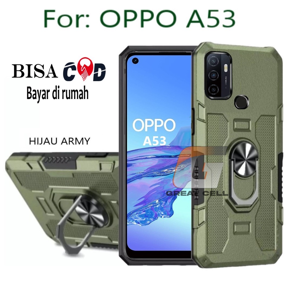 CASING OPPO A53- HARD CASE STANDING  ROBOT  HIT EYE RING--SOFT CASE STANDING ROBOT  OPPO A53
