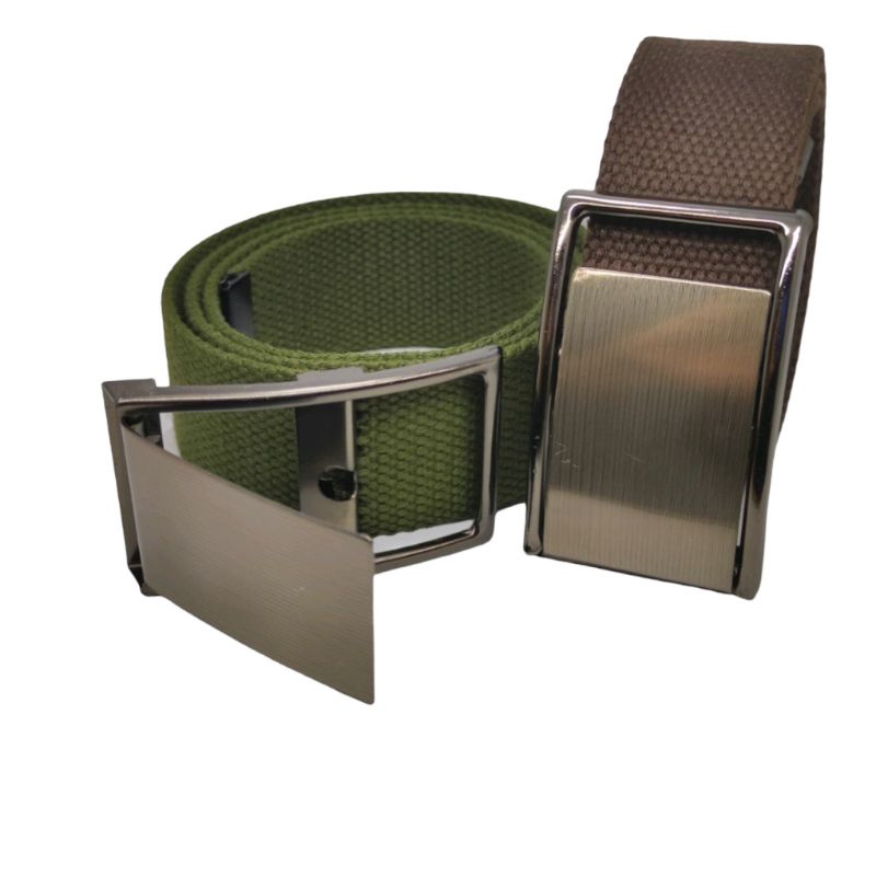 ikat pinggang katun mudel gesper silet polos ikat pinggang