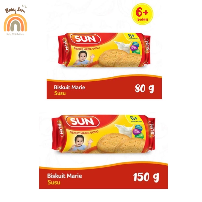 SUN MARIE SUSU BISKUIT 80gr & 150gr / BISKUIT MARIE BAYI / MPASI MARIE / BISKUIT KHUSUS BAYI / MARIE