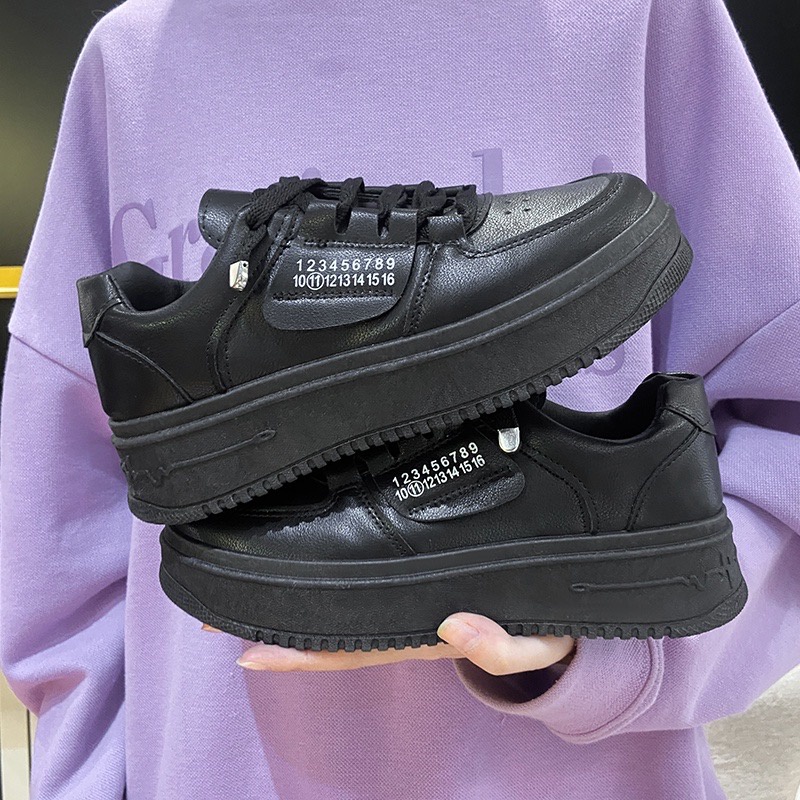 GMN Alenna Sepatu Sekolah Wanita Warna Hitam Import Korea 082