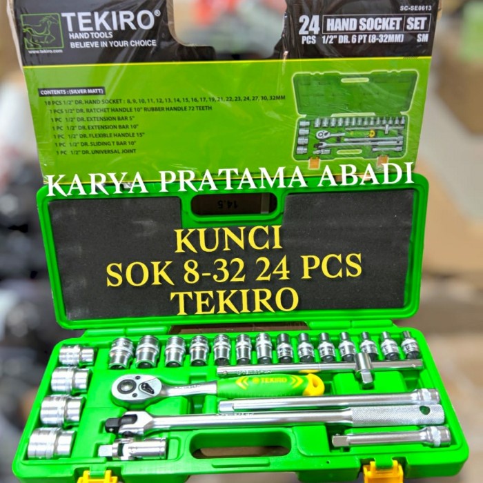 Kunci Sok Set Tekiro 24 Pcs 8 - 32 Box Plastik Sok Set Tekiro 24Pcs