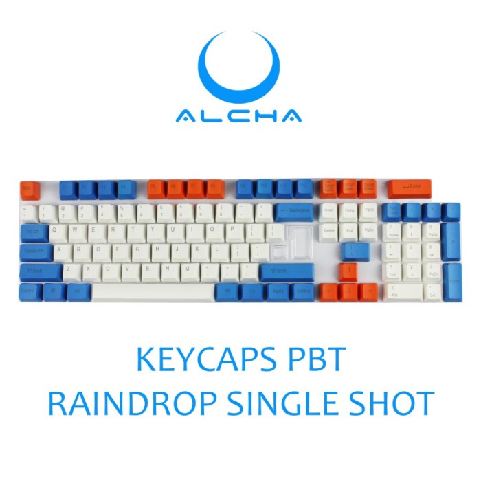 Kpa Alcha Keycaps Pbt Single Shot Carbon Dolch Raindrop Chalk Earl Red