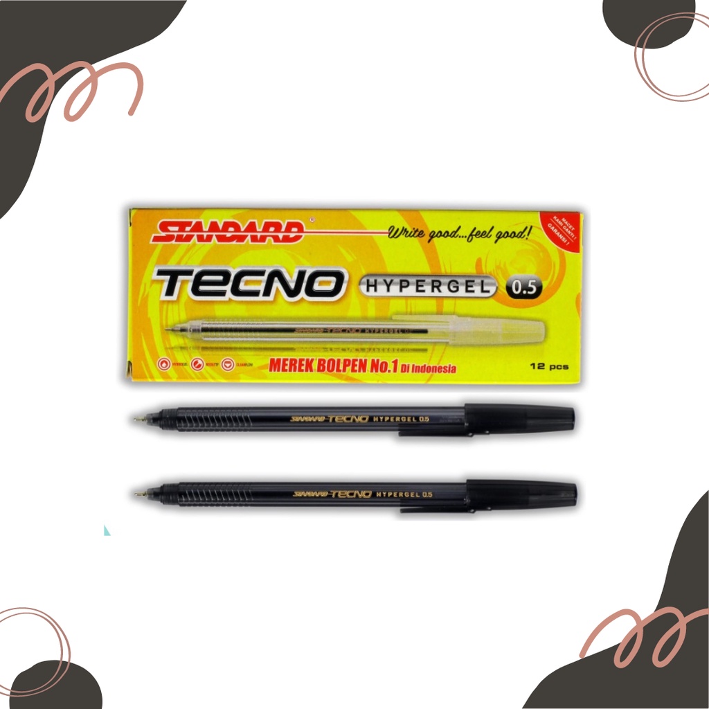 

(12 pcs) BALLPOINT / PULPEN STANDARD TECNO HYPERGEL