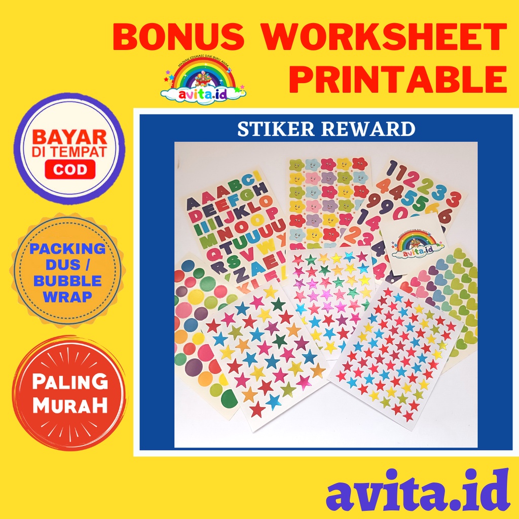 

avita.id TERMURAH sticker reward anak colorful dot heart love star scrapbook bujo jurnal journal Stiker Deco | stiker reward