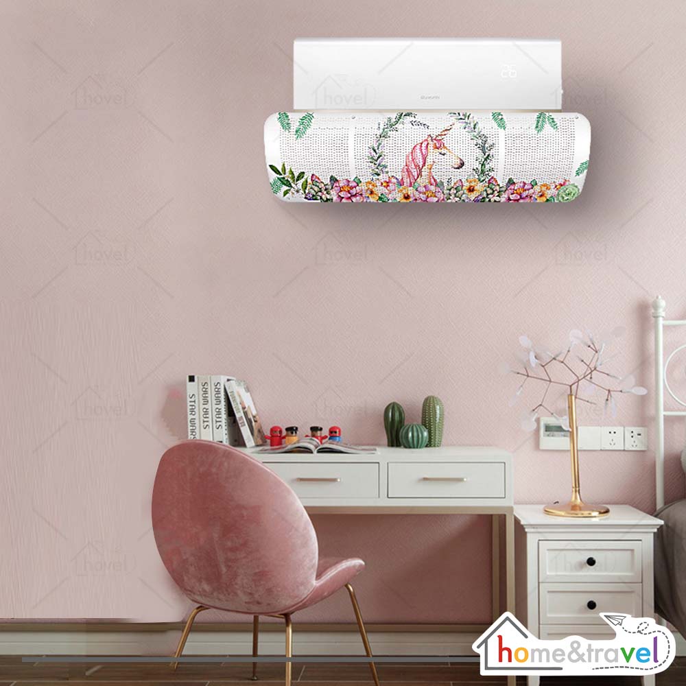 HOVELSHOP Penahan Hembusan Angin AC Reflector Talang AC Polos Motif Lucu