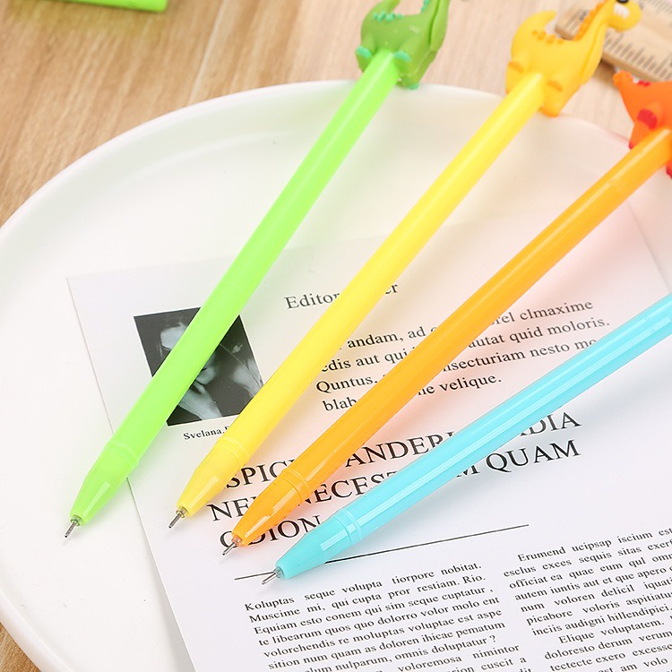 4pcs Pena Pen Pulpen Gel Set Tinta Cair Dinosaurus OSM-ST0185