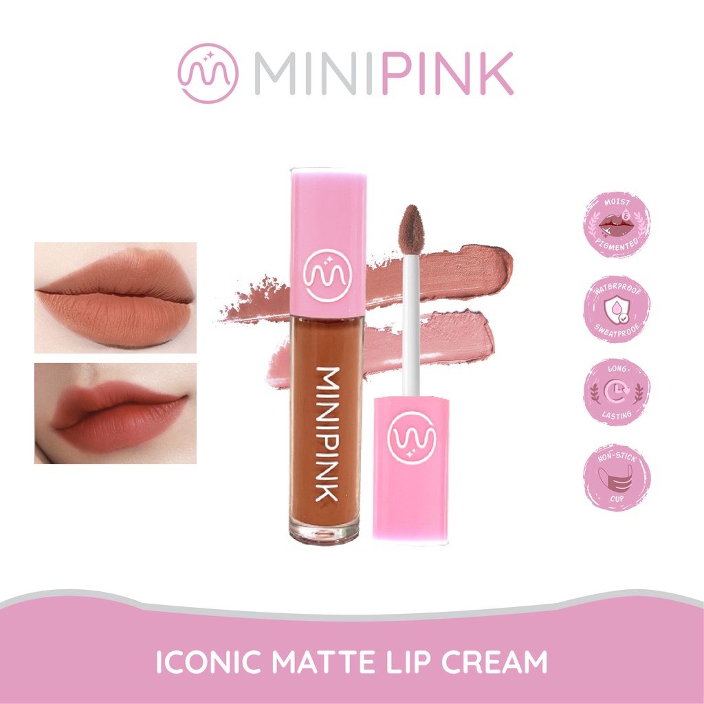 OMG Oh My Glam MINIPINK Matte Kiss Lip Cream Lipstick Lipstik Lipcream New Edition OM001