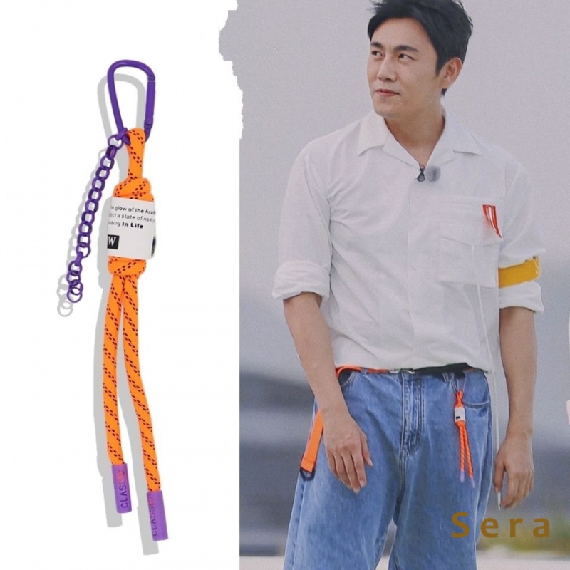 SearNJXSHip Hop Fluorescent Liontin Ornamen Tas Sekolahnya Liontin Wanita Tenunan Tangan Celana Akse