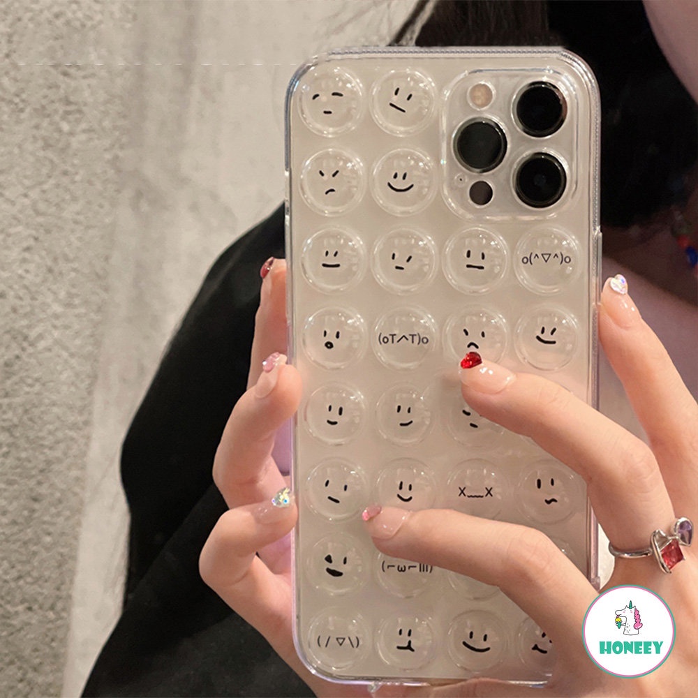 Soft Case TPU Motif Emoji 3D Pop It Untuk IPhone 14 13 12 11 Pro Max X