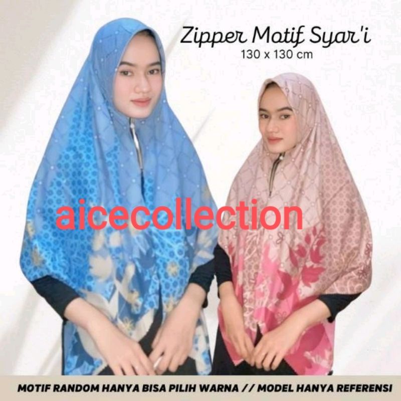 KERUDUNG SEGIEMPAT ZIPPER /SLETINGJUMBO