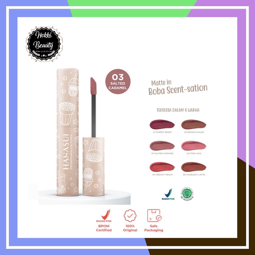 HANASUI NEW !!!!! Mattedorable Lipcream BOBA SERIES