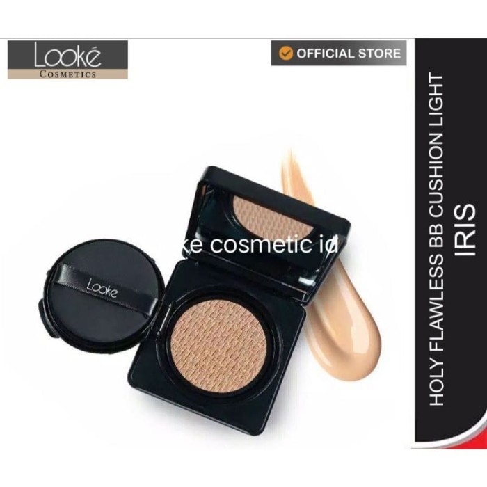 Diskon !! Looke Holy Flawless Bb Cushion Iris - Looke Powder- Looke Loose Powder