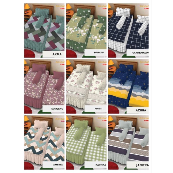 KINTAKUN Sprei Kintakun Deluxe 2 IN 1  ukuran 120X200 ( sprei Sorong Atas Bawah )