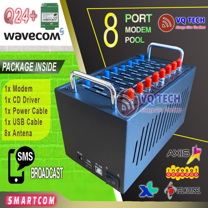 Produk Terbaru Modem Pool 8 Port Smartcom Chipset Wavecom Q24+