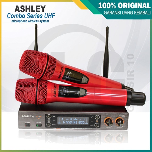 MICROPHONE ASHLEY COMBO MIC WIRELESS ASHLEY ORIGINAL GARANSI BARU