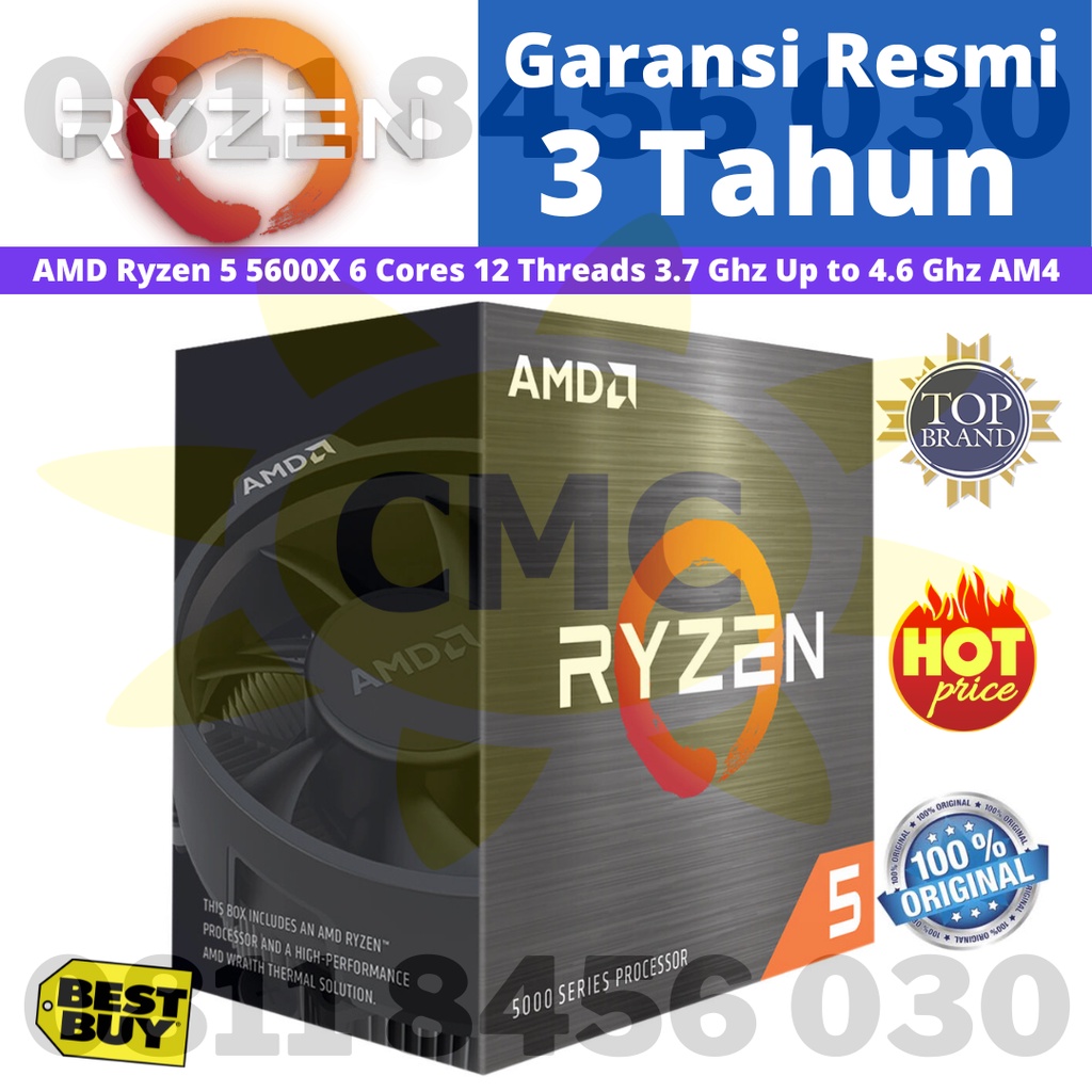 PROCESSOR AMD RYZEN 5 5600X 3.7GHz BOX
