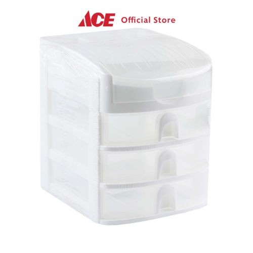 Laci Ace - Krishome Laci Penyimpanan Mini 3 Tingkat - Transparan