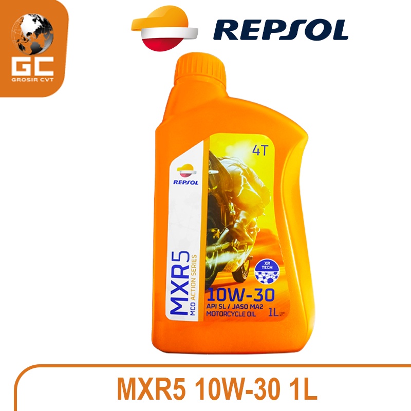 Repsol Oli Mesin MXR5 10W-30 API SL/JASO MA2 1L