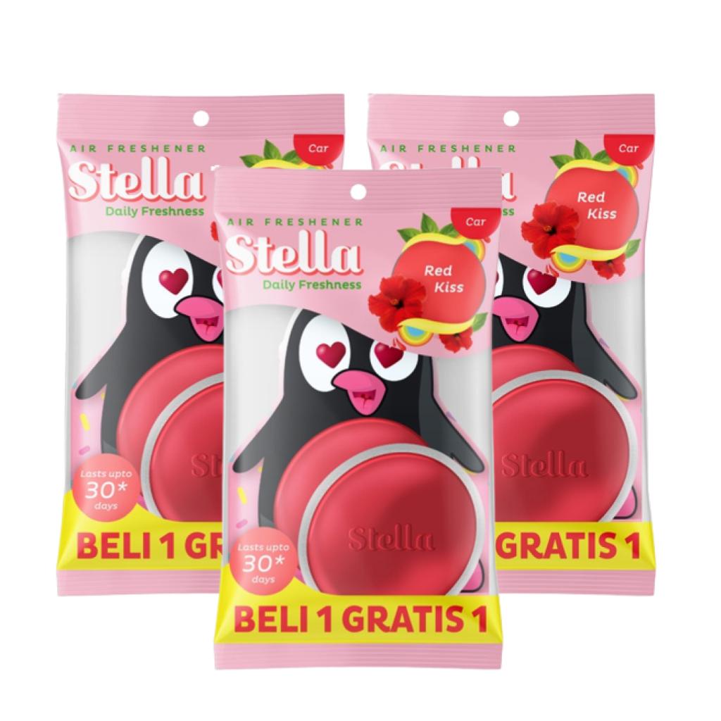Stella Daily Freshness Car Red Kiss Beli 1 Gratis 1 - Pengharum Mobil x 3