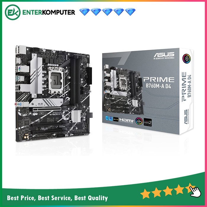 Asus PRIME B760M-A D4 (LGA1700, B760, DDR4, USB3.2 Type-C, SATA3)