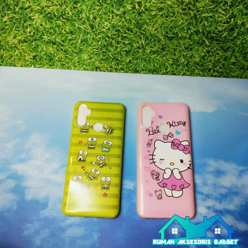 SOFTCASE REALME 5 5i C3 KARAKTER ANIMASI GLOSSY + TEMPERED GLASS