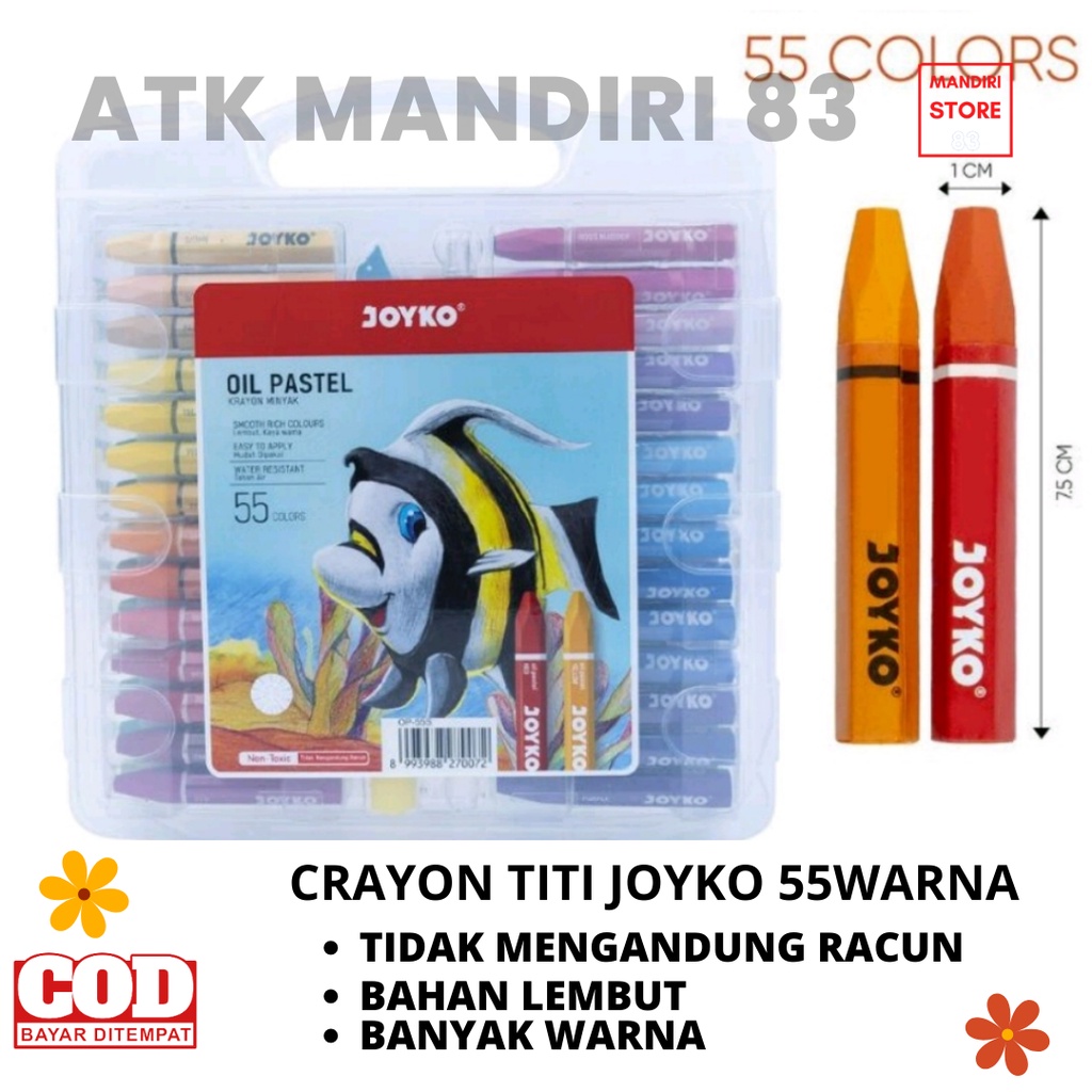 

CRAYON PEWARNA OILPASTE TITI JOYKO 55WARNA