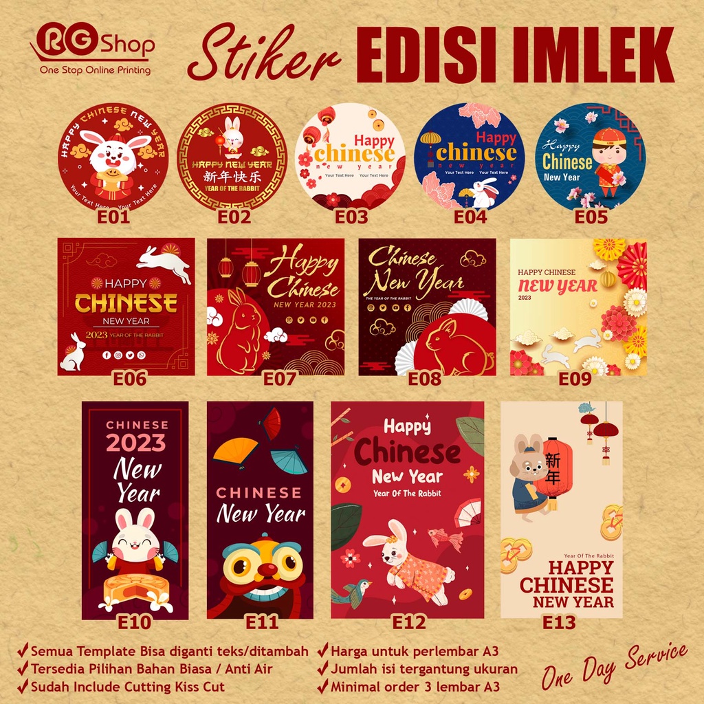 

STIKER IMLEK GONG XI FA CAI | HAMPERS IMLEK | MAKANAN IMLEK