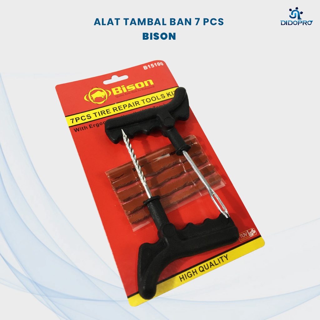 Alat Tambal Ban Tubles Set Tubeless Ban Bocor Motor Mobil - BISON