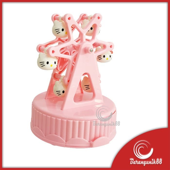 Kotak Musik Kotak Musik Model Kincir Pink Music Box Hello Kitty