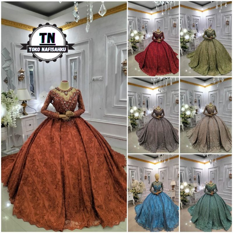toko nafisahku | promo gaun pengantin barbie | ballgown wedding | baju pernikahan | kebaya pengantin