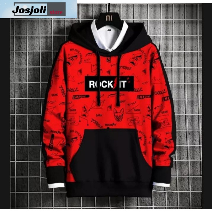 JOSJOLI_STORE/Sweater Hoodie Player456, Dream dan Rock It/Atasan Pria Dewasa Lengan Panjang/Fit to L