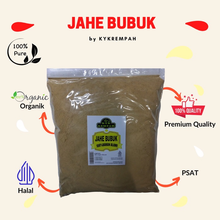 

Terlaris ✨ - Jahe (500 gram) Bubuk 100% Murni/KYK rempah/Ground Ginger 2.1.23