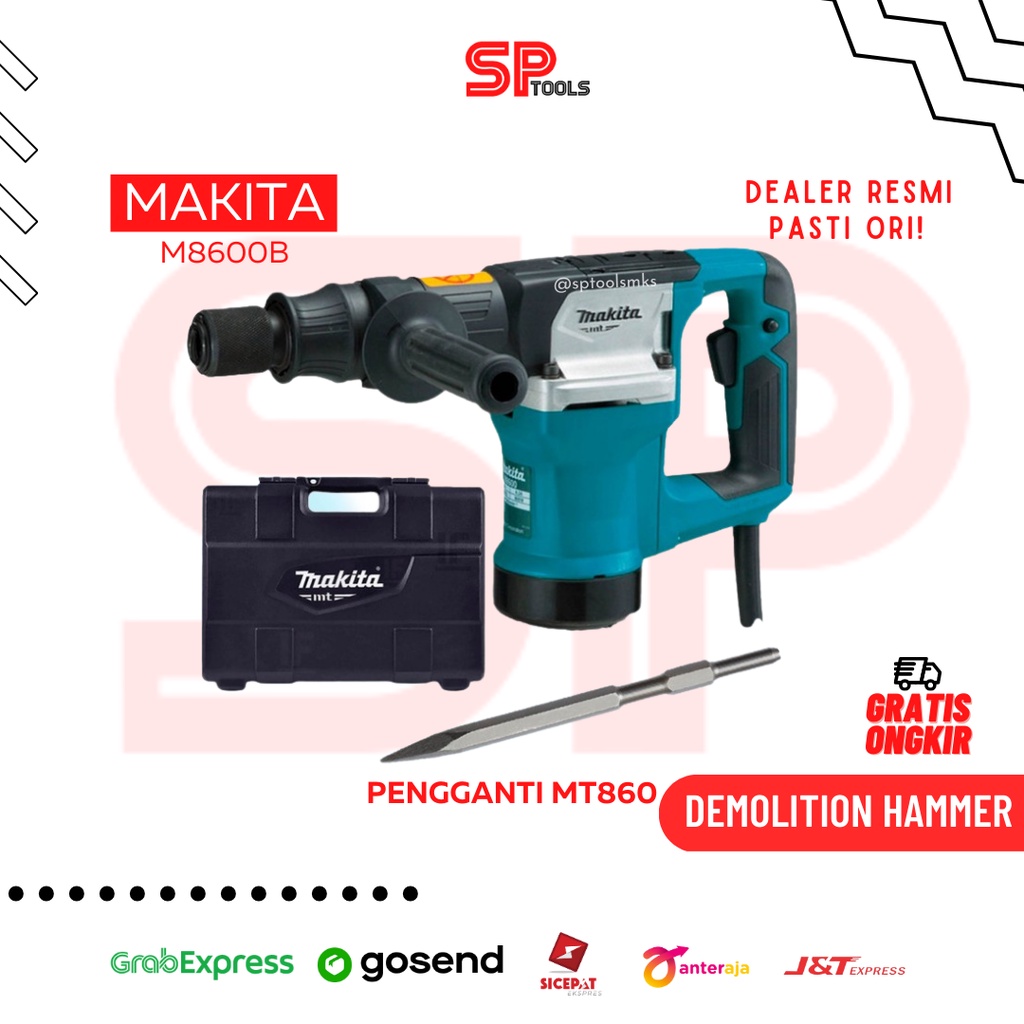 MESIN BOBOK BETON / BOR DEMOLITION HAMMER MAKITA M8600B = MT860 ORI