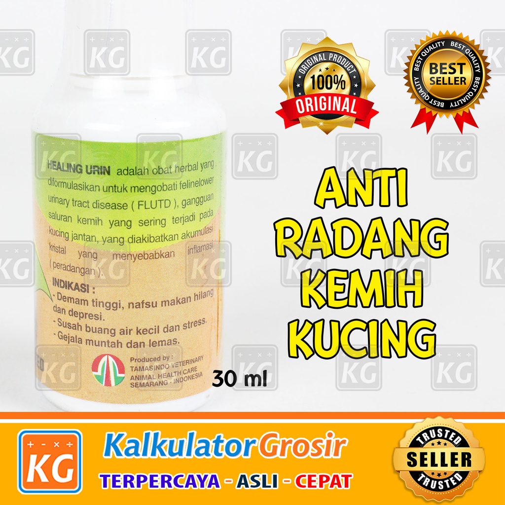 Healing Urin Obat Anti Radang Kemih Untuk Kucing 30ml Obat Susah Kencing