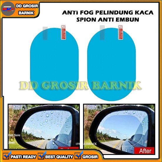 [DGB] ANTI FOG SPION KACA FILM MOBIL MOTOR OVAL BESAR HUJAN AIR EFEK DAUN TALAS