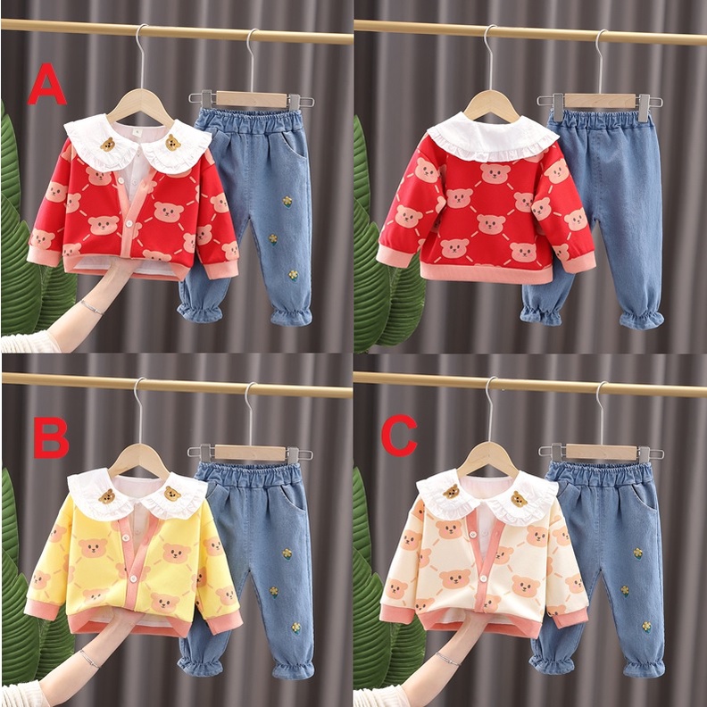 3IN1 SETELAN BAJU ANAK IMPORT 1thn-4thn  SKU0042