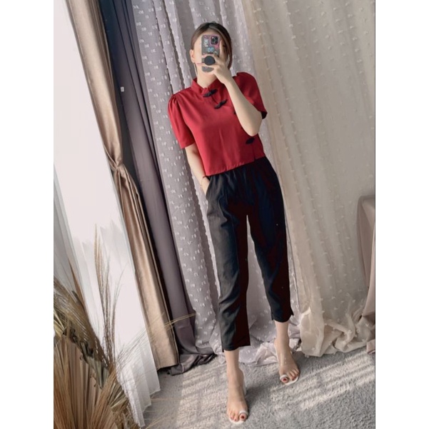 Levana Top || Top Blouse Cheongsam Imlek || Vaeesan