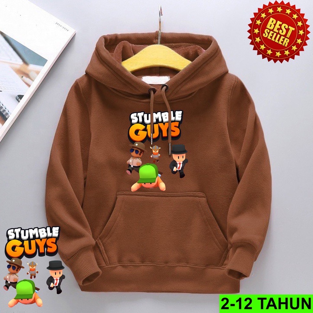 STUMBLE GUSY RUN Jumper Hoodie Anak II Jaket Hoodie Anak Viral II Sweater Hoodie Kids Size M - XL ( Laki Laki &amp; Peremepuan )