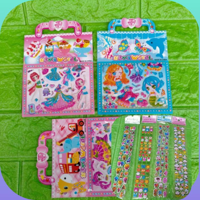 

5 PCS STICKER TIMBUL KOTAK ATAU PANJANG/TEMPELAN MOTIF TIMBUL